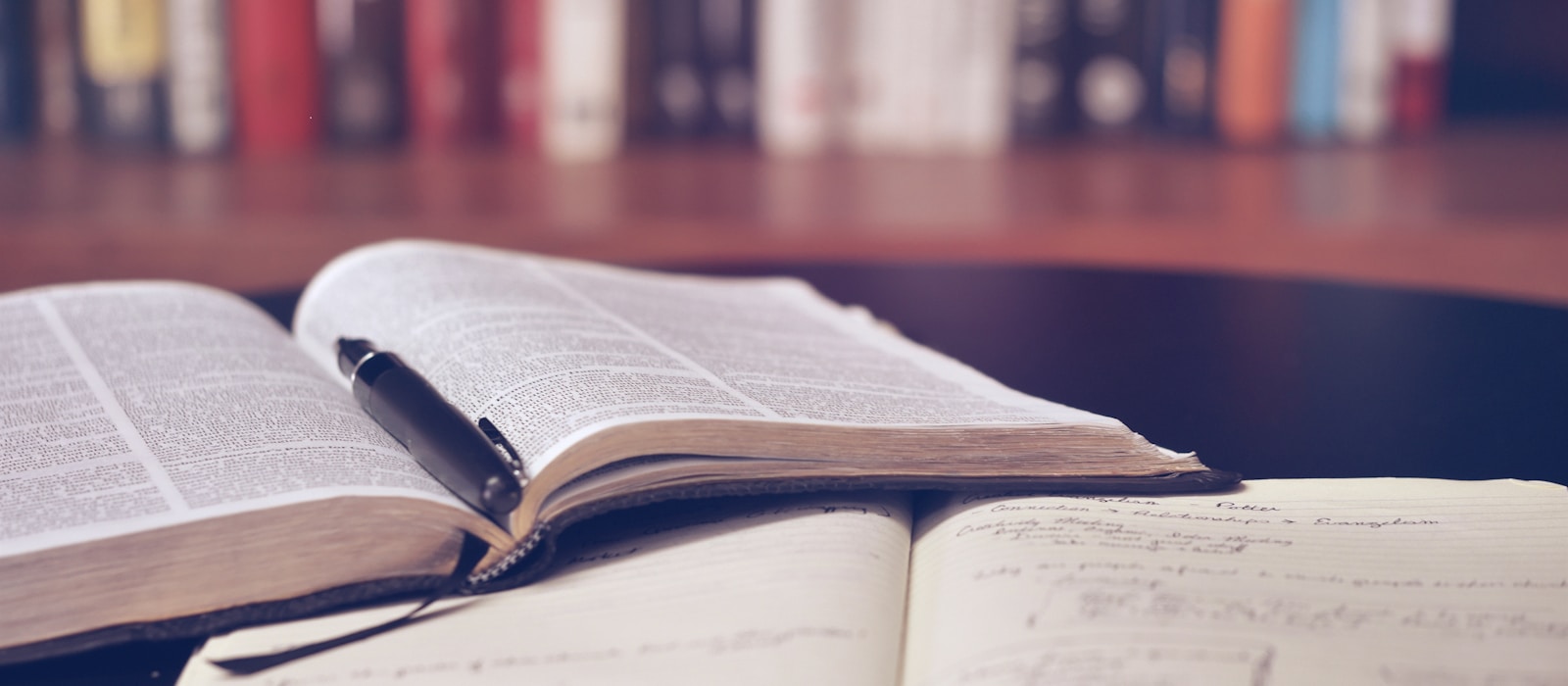 Students studying for English proficiency tests