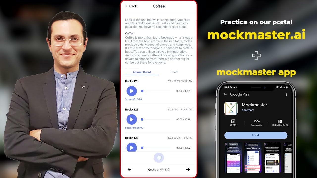 MockMaster PTE platform